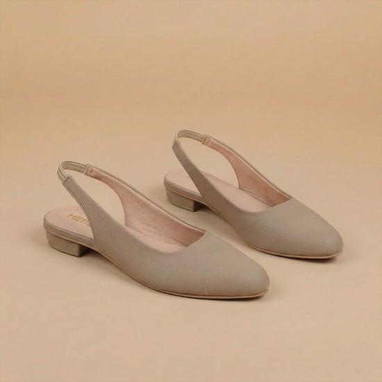 Women Beige Formal Sandals