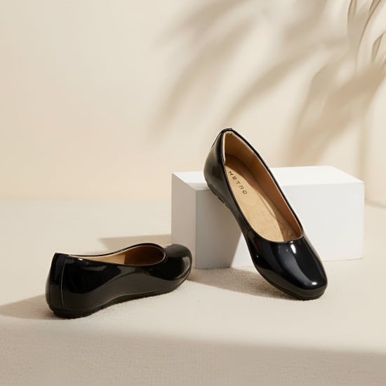 Women Black Casual Ballerinas