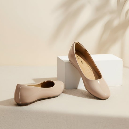 Women Beige Casual Ballerinas