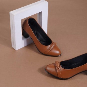 Walkway Women Tan Formal Pumps(SKU: 31-216-23-38)