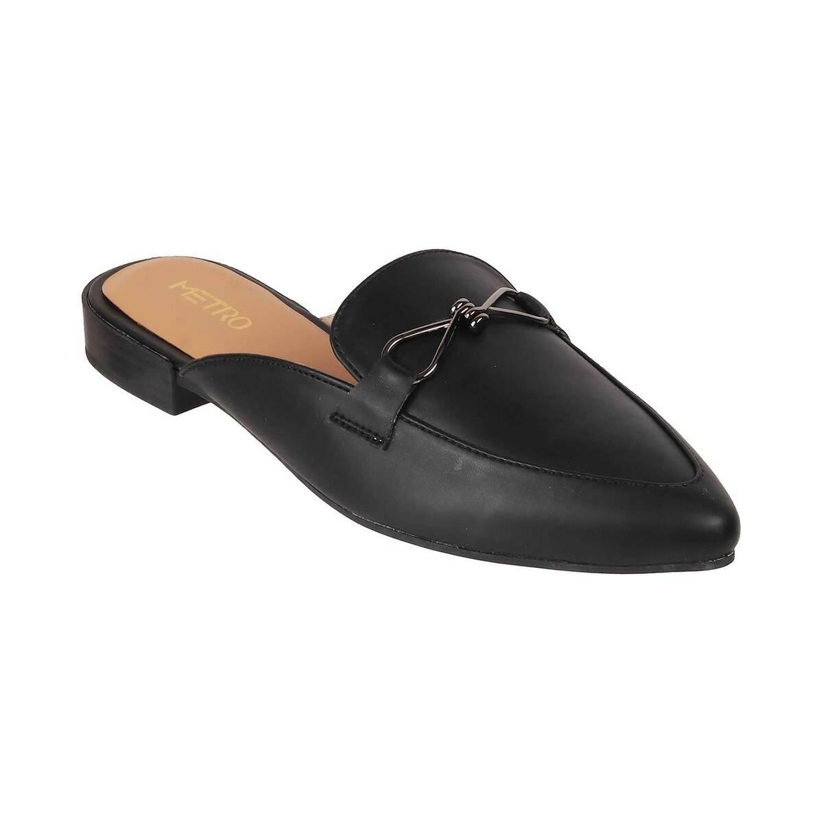 Buy Women Black Casual Slip Ons Online SKU 31 219 11 36 Metro Shoes