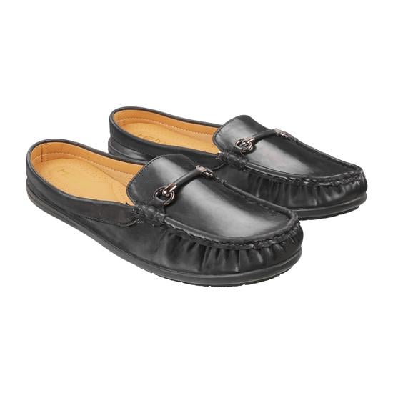 Women Black Casual Slip Ons