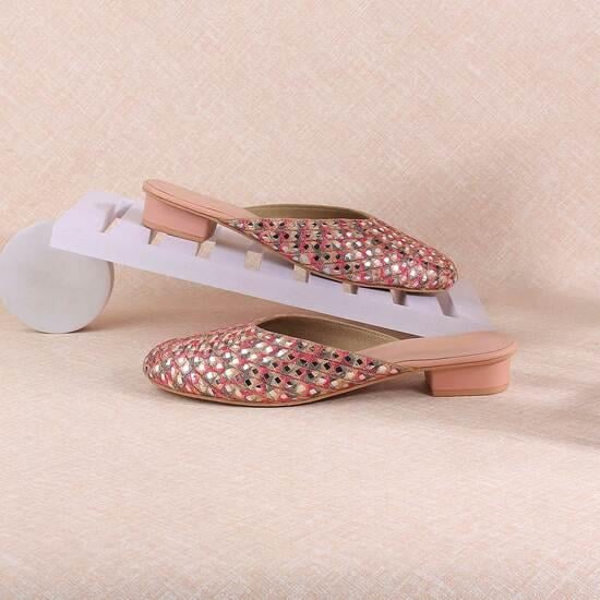 Women Pink Ethnic Sandals