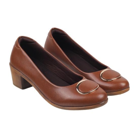 Women Tan Formal Pumps