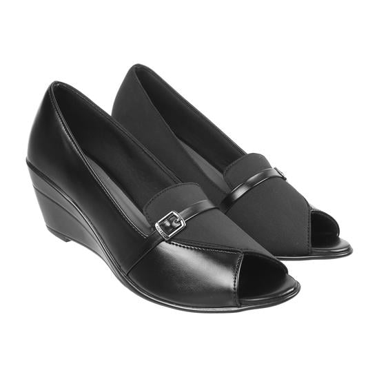 Women Black Formal Peep Toes