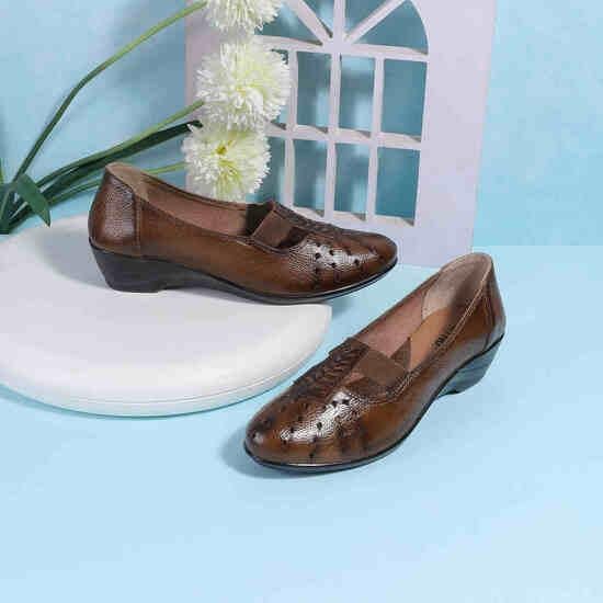 Women Brown Casual Slip-Ons