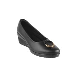 Women Black Formal Slip Ons