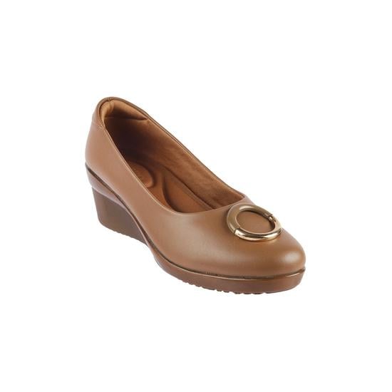 Women Brown Formal Slip Ons