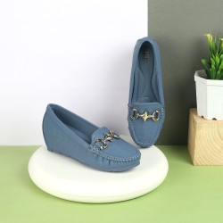 Women Blue Casual Loafers