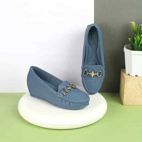 Women Blue Casual Loafers