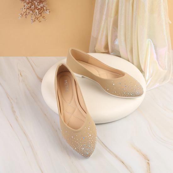 Women Beige Casual Ballerinas