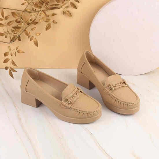 Women Khaki Casual Loafers