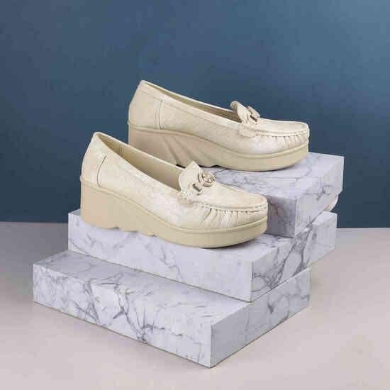 Women Beige Casual Loafers