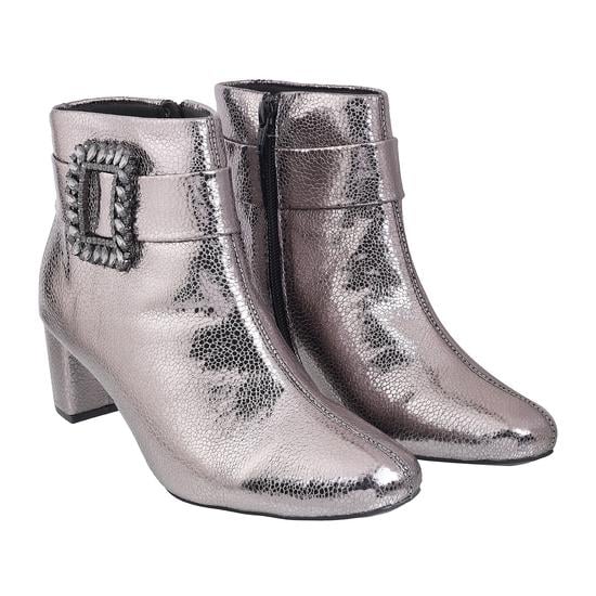 Women Gun-Metal Party Boots