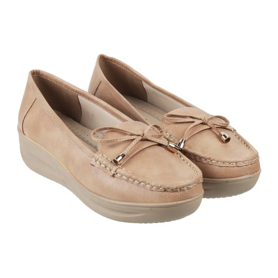 Women Beige Casual Loafers