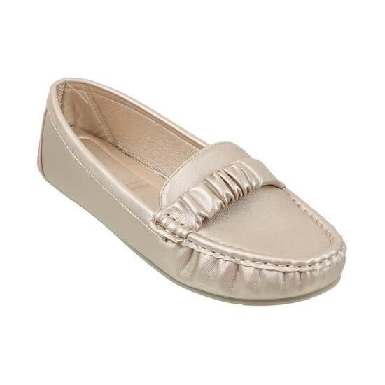 Women Gold Casual Loafers