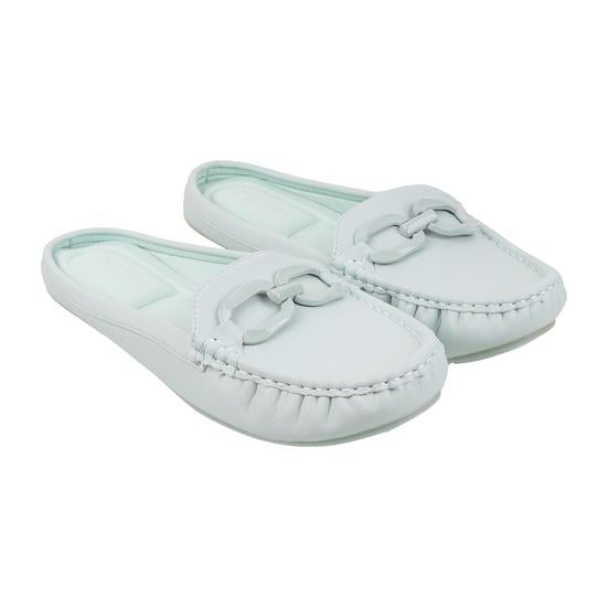 Women Green Casual Slip Ons