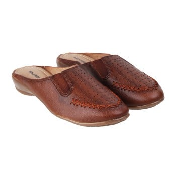 Walkway Women Tan Casual Slip Ons(SKU: 31-4956-23-37)