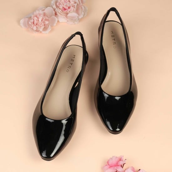 Women Black-pat Formal Sandals