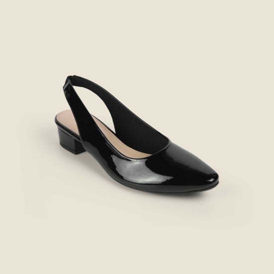 Women Black-pat Formal Sandals