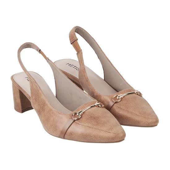 Women Beige Formal Sandals