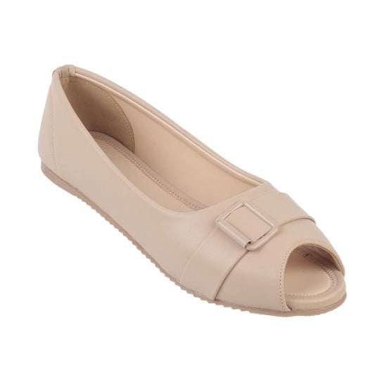 Women Beige-red Casual Peep Toes