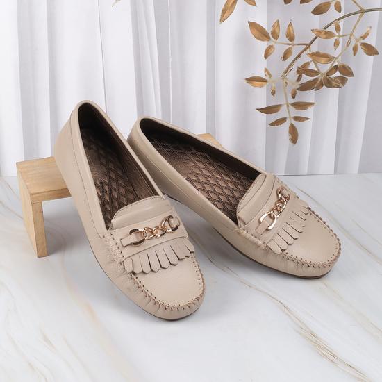 Women Beige Casual Loafers