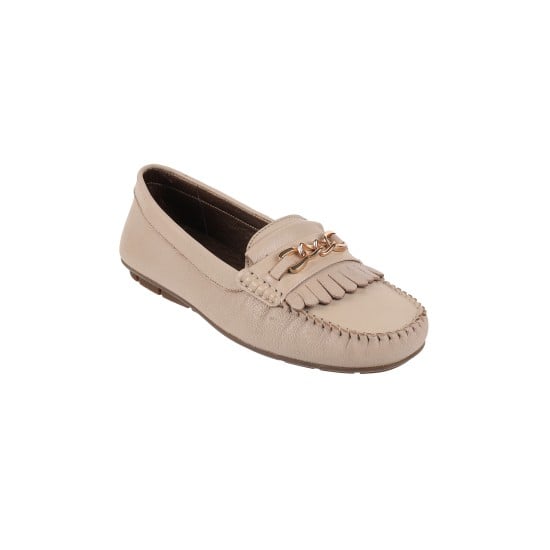 Women Beige Casual Loafers