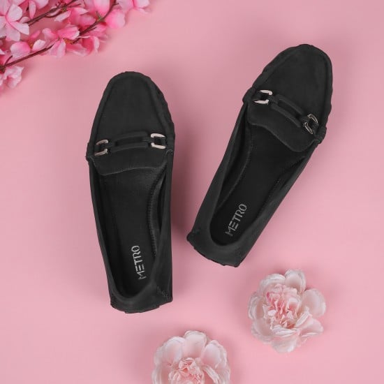 Women Black Casual Loafers