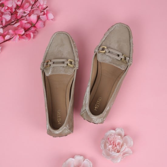 Women Beige Casual Loafers