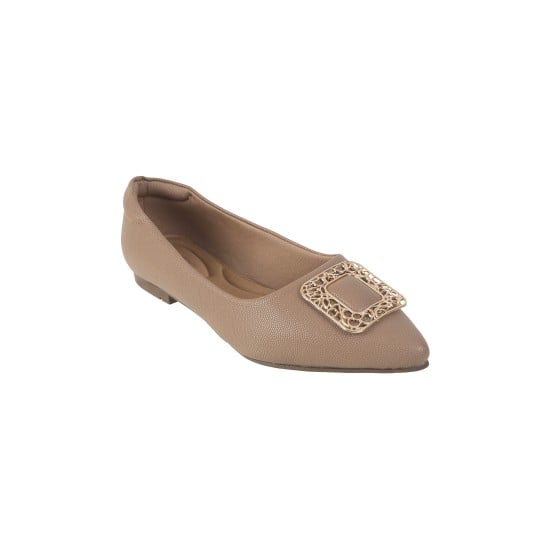 Women Beige Casual Ballerinas