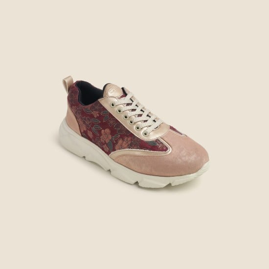 Women Maroon Casual Sneakers