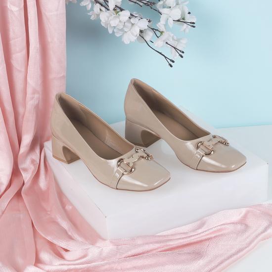 Women Beige Formal Pumps