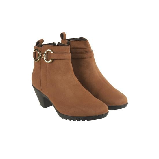 Women Brown-suede Party Boots