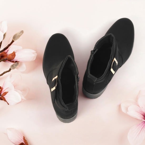 Women Black Party Boots