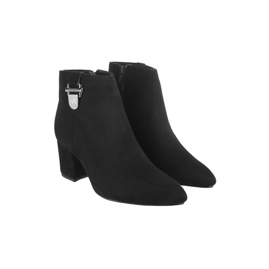 Women Black-suede Party Boots