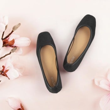 Metro Women Black Casual Ballerinas(SKU: 31-669-11-36)