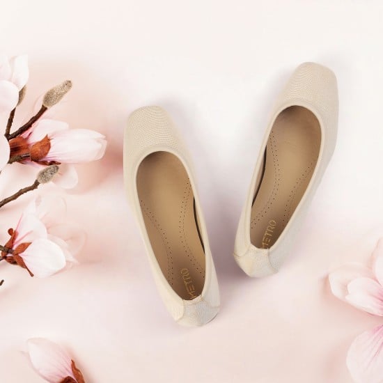 Women Gold Casual Ballerinas