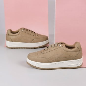 Walkway Women Beige-red Casual Sneakers(SKU: 31-674-89-38)