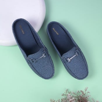 Walkway Women Blue Casual Slip Ons(SKU: 31-679-45-40)