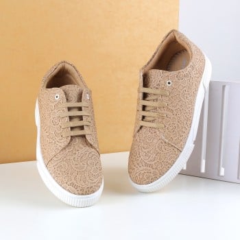 Walkway Women Beige-red Casual Sneakers(SKU: 31-681-89-37)