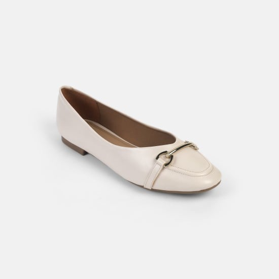 Women Off-white Casual Ballerinas