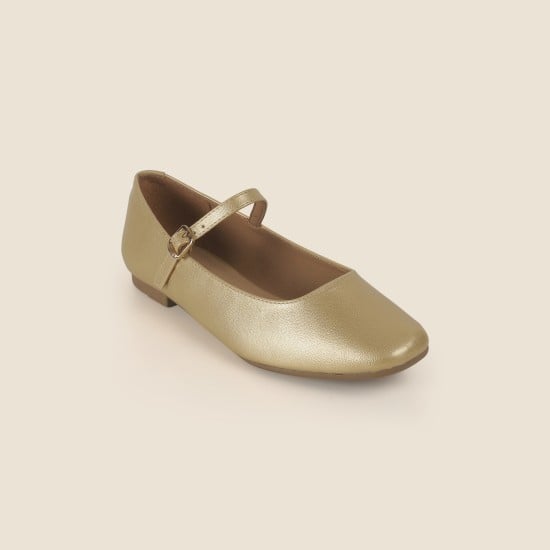 Women Gold Casual Ballerinas