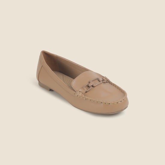 Women Beige Casual Loafers