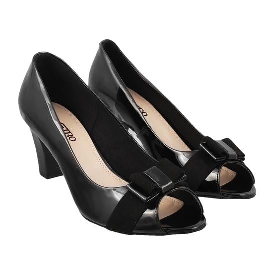 Women Black Formal Peep Toes