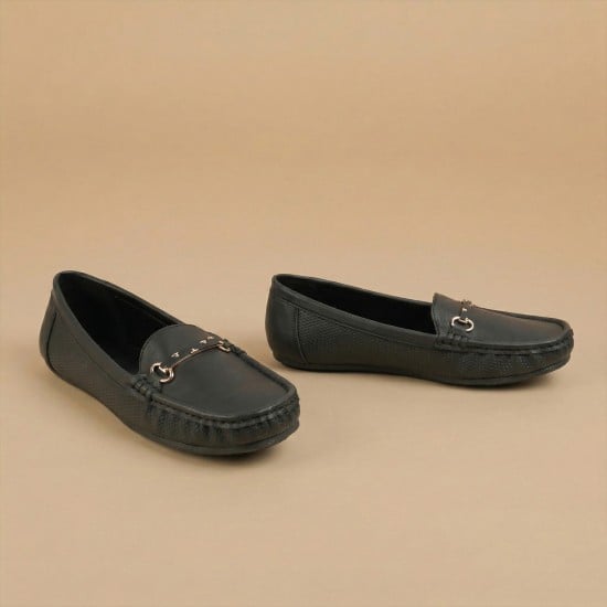 Women Black Casual Loafers