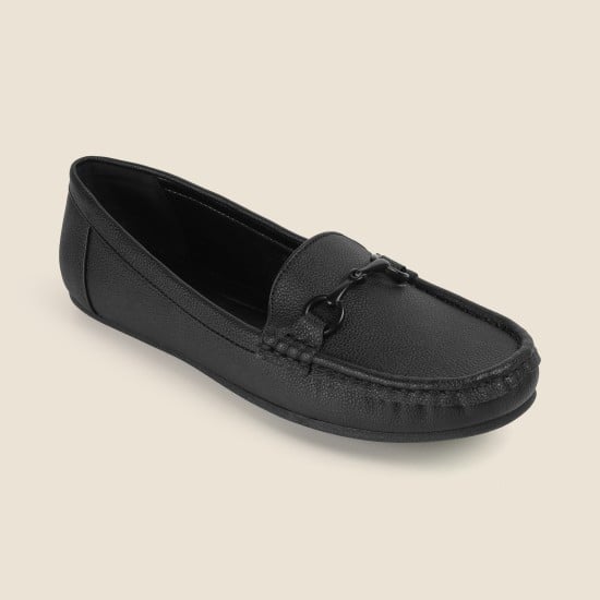 Women Black Casual Loafers