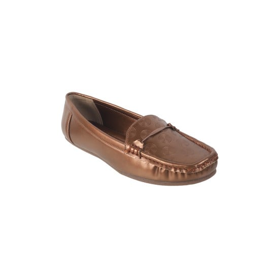 Women Gold Casual Loafers