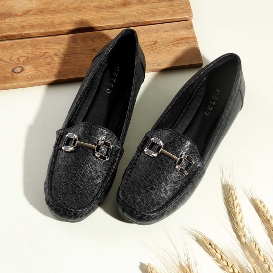 Women Black Casual Loafers