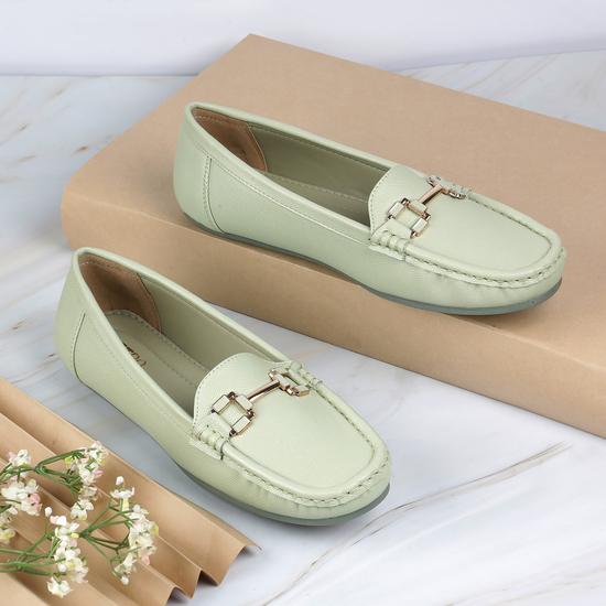 Women Green Casual Ballerinas